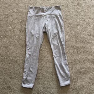 Lululemon Train Times Crop Leggings Womens 10 Gray Wee Are From Space Mesh 21
